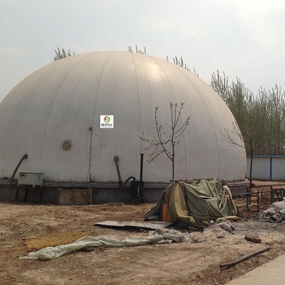 Contenitore per biogas a doppia membrana a controllo automatico con reazione anaerobica