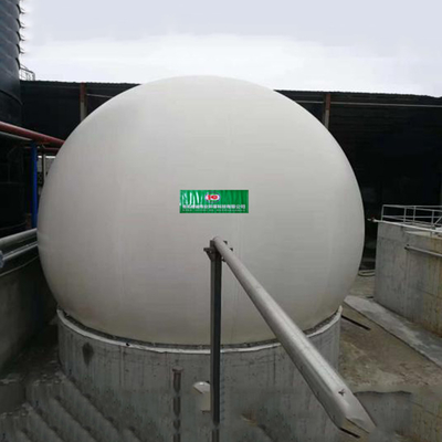 Contenitore per biogas a doppia membrana a controllo automatico con reazione anaerobica