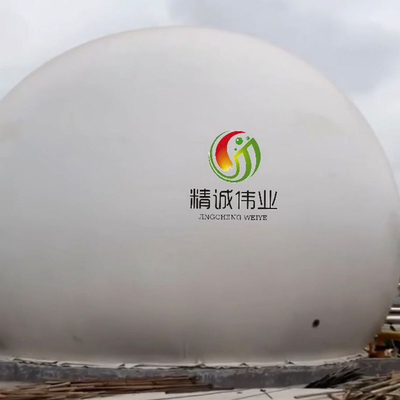 Contenitore per biogas a doppia membrana a controllo automatico con reazione anaerobica