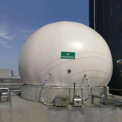 Contenitore per biogas a doppia membrana a controllo automatico con reazione anaerobica