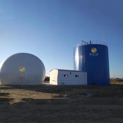 Supporto per biogas a doppia membrana resistente ai raggi UV per la reazione anaerobica del gas di stoccaggio