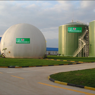 Doppio supporto rotondo su misura del biogas della membrana con la durata della vita lunga